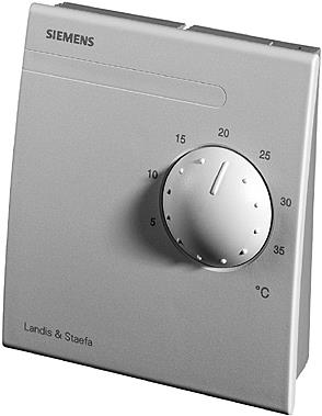 Room unit with room temperature sensor and setpoint adjuster