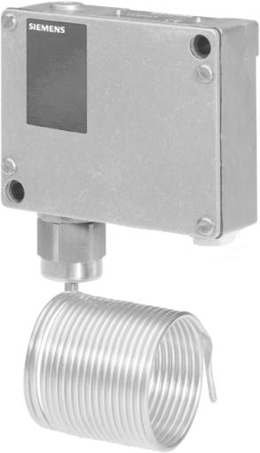 Thermostat antigel, tout ou rien, capillaire 3 000 mm, -5…15 °C