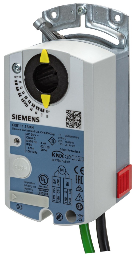 Rotary air damper actuators 5 Nm, without spring return, KNX