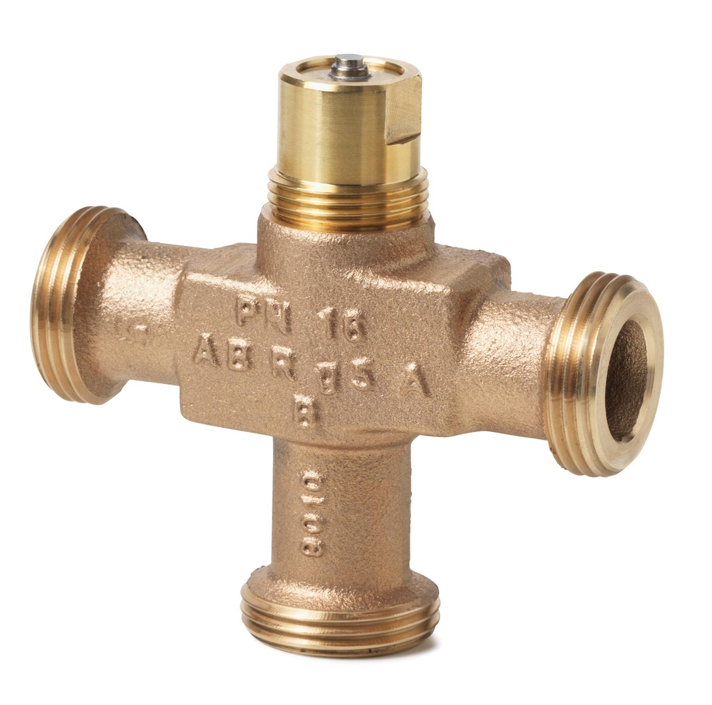 Vanne à 3 voies, filetage extérieur, PN16, DN25, kvs 10