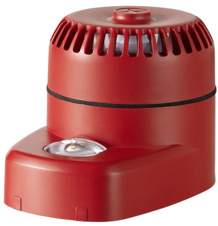 [ROLP-LX-RW] Sounder beacon with red housing and white flash colo